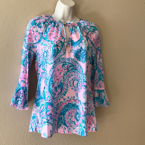 Lilly Pulitzer Willa Flounce Sleeve Top - Picture 3 of 3